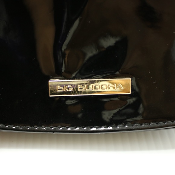 Big Buddha Black Pattern Leather Crossbody Mini Bag with Tassel - Picture 4 of 5